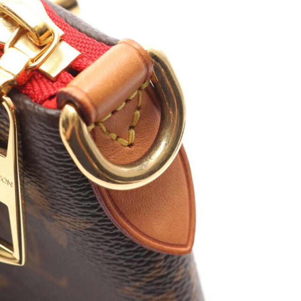 Louis Vuitton V Tote Cerise Red Handbag Leather Brown Red - Picture 10 of 10